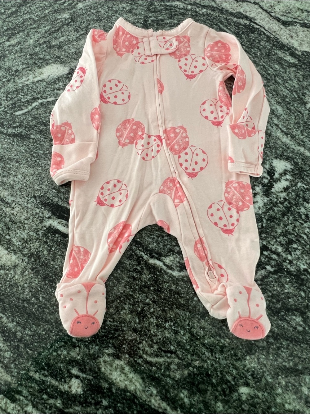 Carter's Pink Ladybug Footed One-Piece